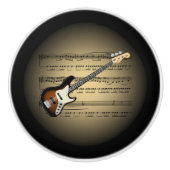 エレキギターの3D金ゴールドの地球の~の楽譜の~ * ~ セラミックノブ (正面)