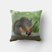 エレキギターを演奏しているリス クッション (裏面)