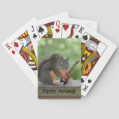 エレキギターを演奏しているリス トランプ (裏面)