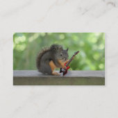 エレキギターを演奏しているリス 名刺 (裏面)