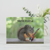 エレキギターを演奏しているリス 招待状 (スタンド正面)