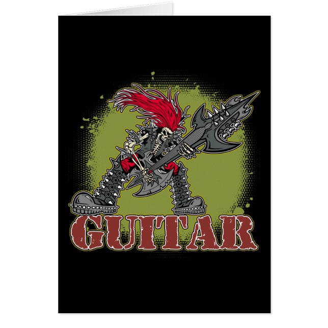 エレキギターを演奏する骨組 (正面)