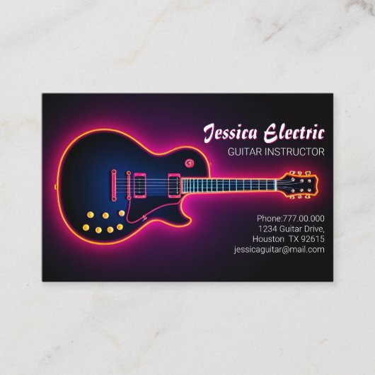 エレキギターインストラクター 名刺 (正面)