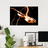 エレキギターオレンジ ポスター (ホームオフィス)