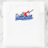 エレキギターオーバルシール 楕円形シール (バッグ)