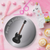 エレキギターカスタム誕生日ボ10代のイプレート ペーパープレート (パーティー)