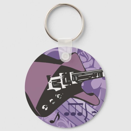 エレキギターキーチェーン キーホルダー (正面)