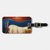 エレキギターグランジカスタム文字 ラゲッジタグ (正面横)