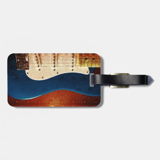 エレキギターグランジカスタム文字 ラゲッジタグ (裏面横)