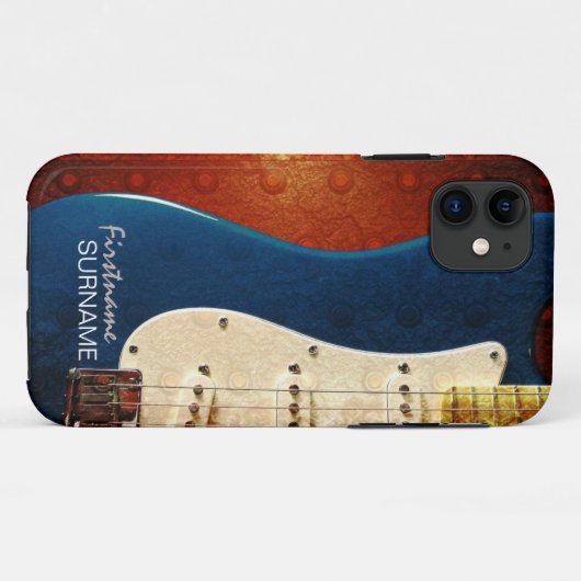 エレキギターグランジ名前をカスタムするiphone 4 ケース Case-Mate iPhoneケース (裏面(横))