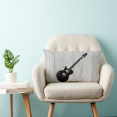 エレキギターグレイポップ・アートのウッド ランバークッション (椅子)