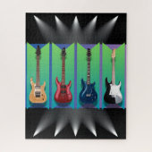 エレキギターコレクションステージスポットライトパズル ジグソーパズル (縦)
