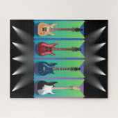 エレキギターコレクションステージスポットライトパズル ジグソーパズル (横)