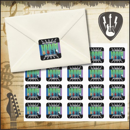 エレキギターコレクションSpotlightスタンプ スクエアシール