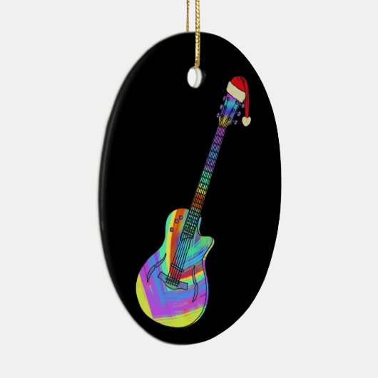 エレキギターサイケデリックサンタ セラミックオーナメント (右)