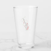 エレキギターサンタクロース音楽クリスマス恋人 タンブラーグラス (裏面)