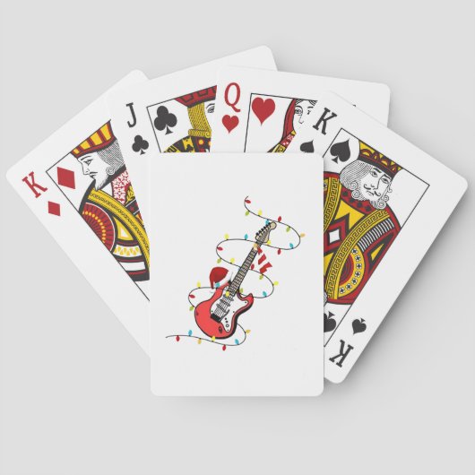 エレキギターサンタクロース音楽クリスマス恋人 トランプ (裏面)