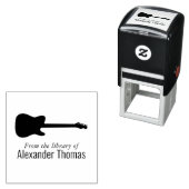 エレキギターシルエット図書名 セルフインキングスタンプ (インサイチュ)