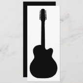 エレキギターシルエット 招待状 (正面/裏面)