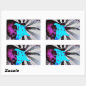 エレキギターステッカー 長方形シール (シート)