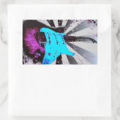 エレキギターステッカー 長方形シール (バッグ)