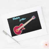 エレキギターステッカー 長方形シール (封筒)