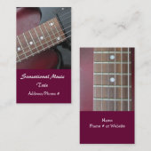 エレキギターセンセーショナル音楽ビジネスカード 名刺 (正面/裏面)