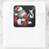 エレキギターソロ光クリスマスナイト スクエアシール (バッグ)