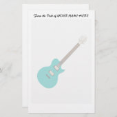 エレキギターティール(緑がかった色).png 便箋 (正面/裏面)