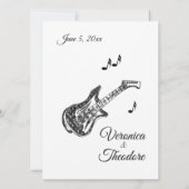 エレキギターテーマ結婚式招待状 招待状 (裏面)