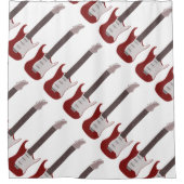 エレキギターデザイン シャワーカーテン (正面)