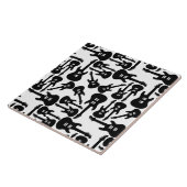 エレキギターパターン音楽をテーマにしたカスタムカラー タイル (側面)