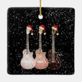 エレキギターパーソナライズされたバンド セラミックオーナメント (裏面)