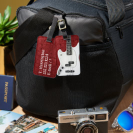 エレキギターパーソナライズされたレッドラゲージタグ ラゲッジタグ