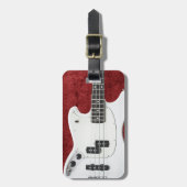 エレキギターパーソナライズされたレッドラゲージタグ ラゲッジタグ (正面縦)