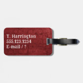 エレキギターパーソナライズされたレッドラゲージタグ ラゲッジタグ (裏面横)