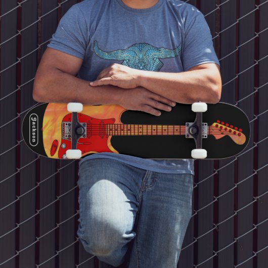 エレキギターパーソナライズされた スケートボード (室外3)