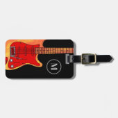 エレキギターパーソナライズされた ラゲッジタグ (正面横)