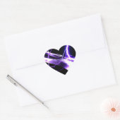 エレキギターパープル ハートシール (封筒)