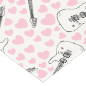 エレキギターピンクハート、ギタリスト結婚ズ ショートテーブルランナー (コーナー)