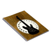 エレキギターブラックアンド金ゴールド ノートブック (右側)