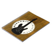 エレキギターブラックアンド金ゴールド ノートブック (左側)