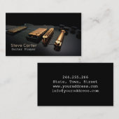 エレキギタープレーヤーのギタリストの芸術家の先生 名刺 (正面/裏面)