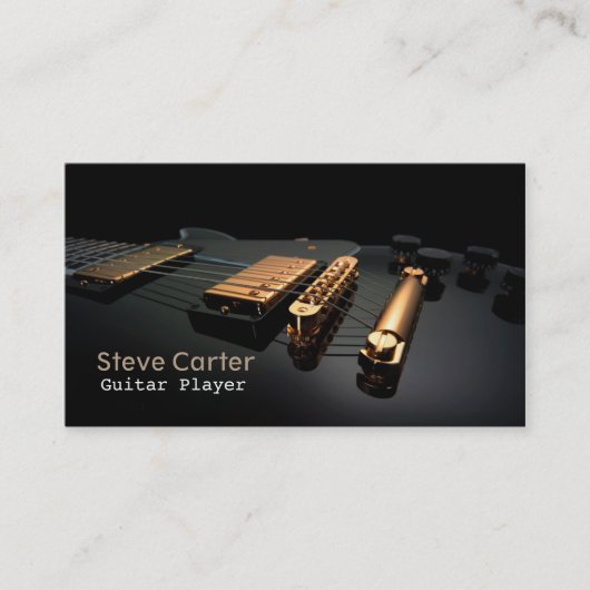 エレキギタープレーヤーのギタリストの芸術家の先生 名刺 (正面)