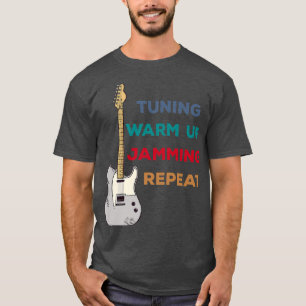 エレキギタープレーヤーの楽器面白いリピーター Tシャツ