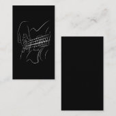 エレキギタープレーヤージャズミュージックラブミュージシャン 名刺 (正面/裏面)