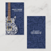 エレキギタープレーヤー音楽芸術家カードコンサート 名刺 (正面/裏面)