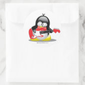 エレキギターペンギン ラウンドシール (バッグ)