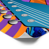 エレキギターポップ・アートのミュージックアート60ズジョッカーズワイルド ポスター (角)