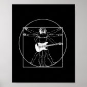 エレキギターミュージシャンギフトDa Vinciスケッチ ポスター (正面)